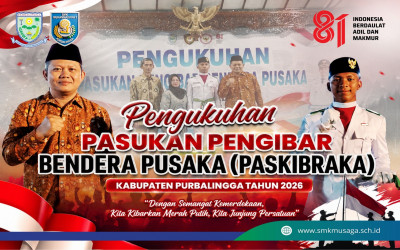 Jejak Prestasi SMK Muhammadiyah 1 Purbalingga: Rayant Brychanindra Kusuma Dikukuhkan sebagai Paskibraka Kabupaten Purbalingga 2026