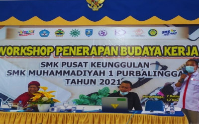 Perkuat Karakter, SMK Muhammadiyah 1 Purbalingga Gelar Workshop Penguatan Budaya Kerja