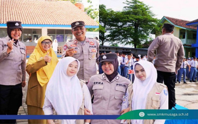 Targetkan Penguatan Displin dan Kamtibmas, Binmas Polsek Purbalingga Gelar Apel Pagi di SMK Muhammadiyah 1 Purbalingga