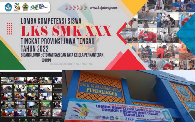 SMK Muhammadiyah 1 Purbalingga Sukses Gelar Daring LKS SMK XXX Jateng 2022 Bidang Lomba Otomatisasi dan Tata Kelola Perkantoran (OTKP)