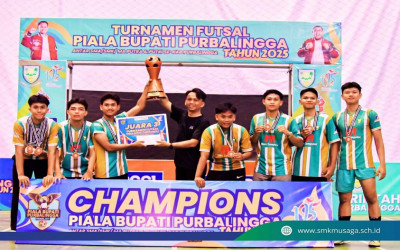 Laga Bergengsi Piala Bupati Purbalingga 2025, Futsal SMK Musaga Raih Podium