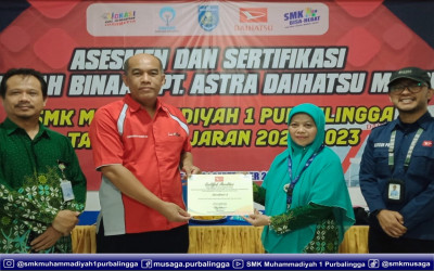 Sertifikasi Program Pintar Bersama Daihatsu (PBD), SMK Muhammadiyah 1 Purbalingga Terakreditasi A
